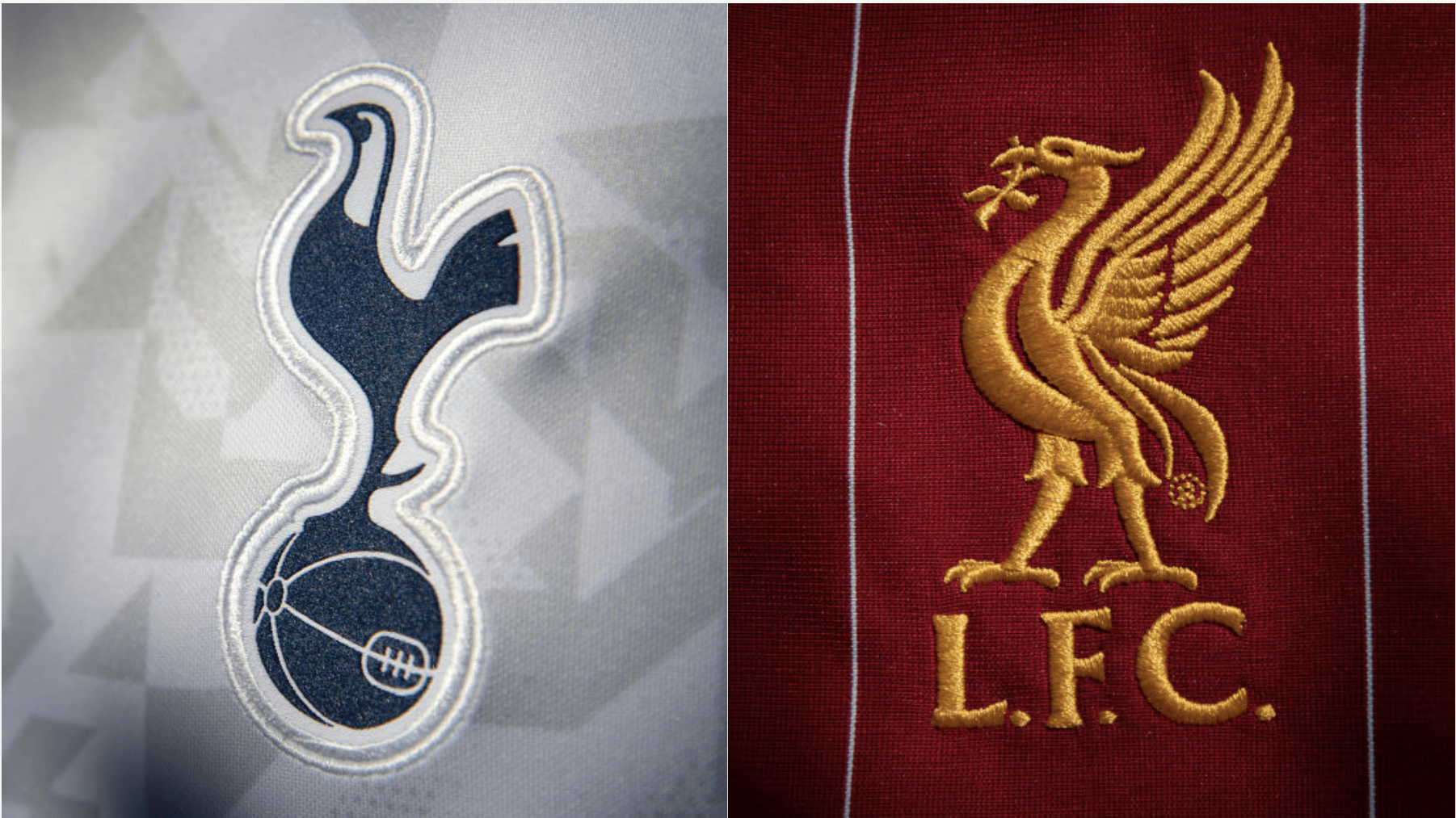 Tottenham, Liverpool badges