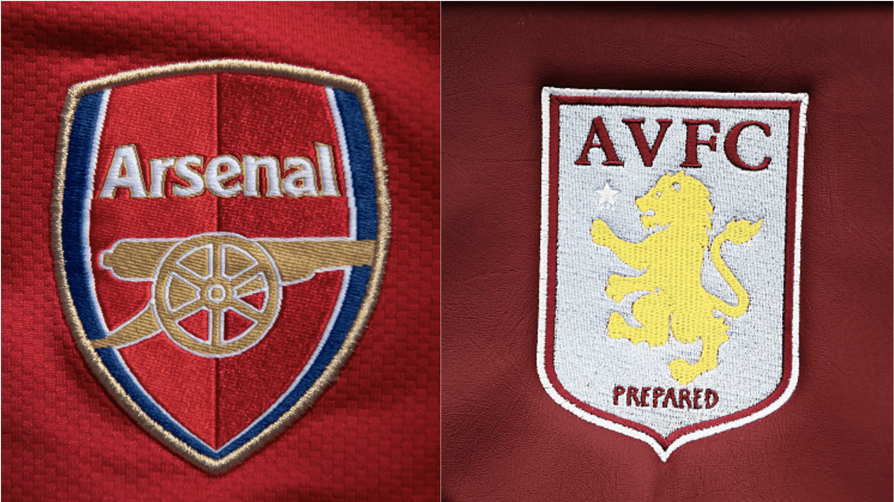 Arsenal, Aston Villa badges