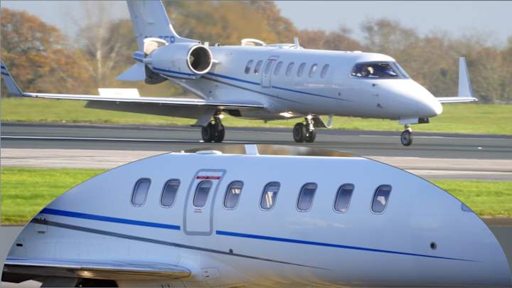 Ruben Amorim arrives at Manchester airport on a private jet