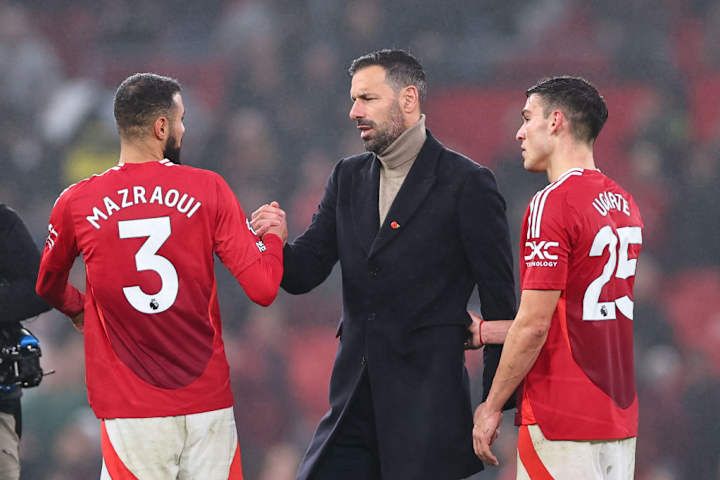 Noussair Mazraoui, Ruud van Nistelrooy, Manuel Ugarte