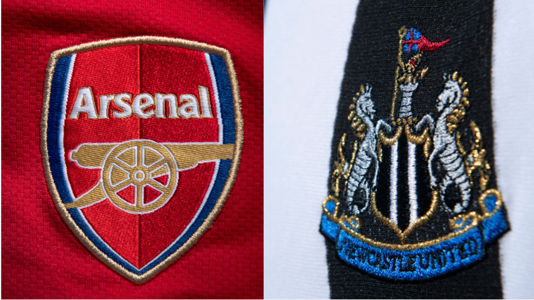 Arsenal Newcastle badges