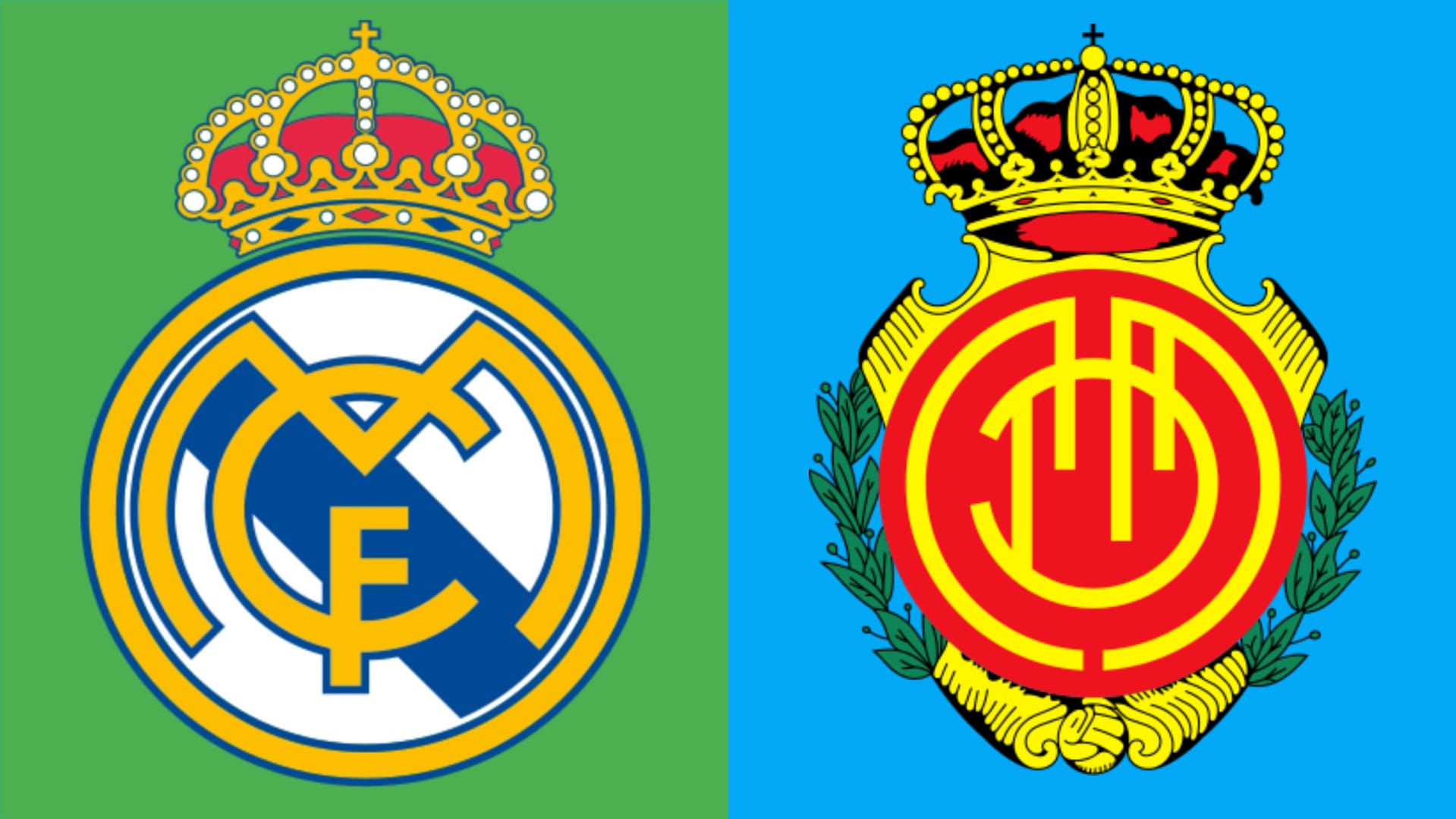 Real Madrid and Mallorca badges