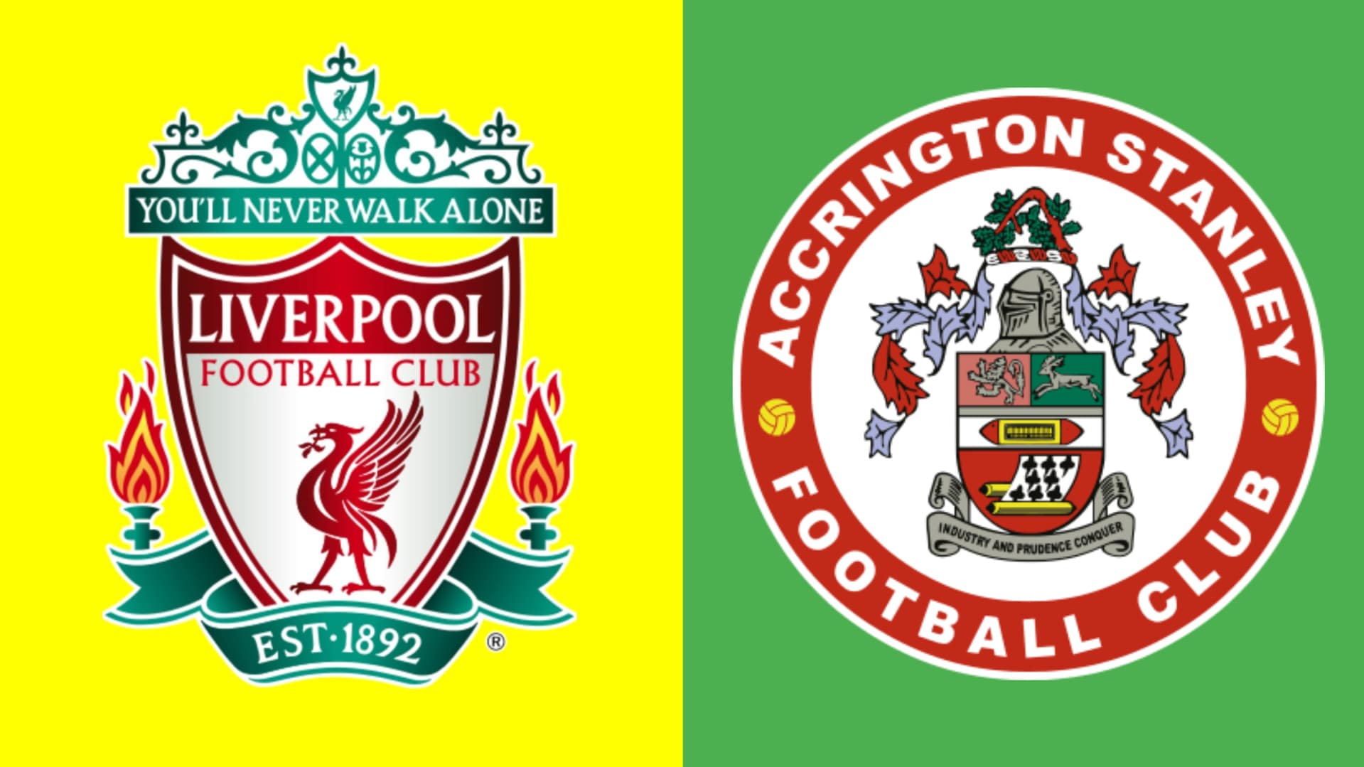 Liverpool and Accrington Stanley badges