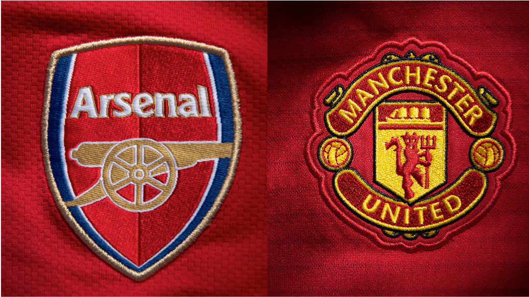 Arsenal Man Utd badges