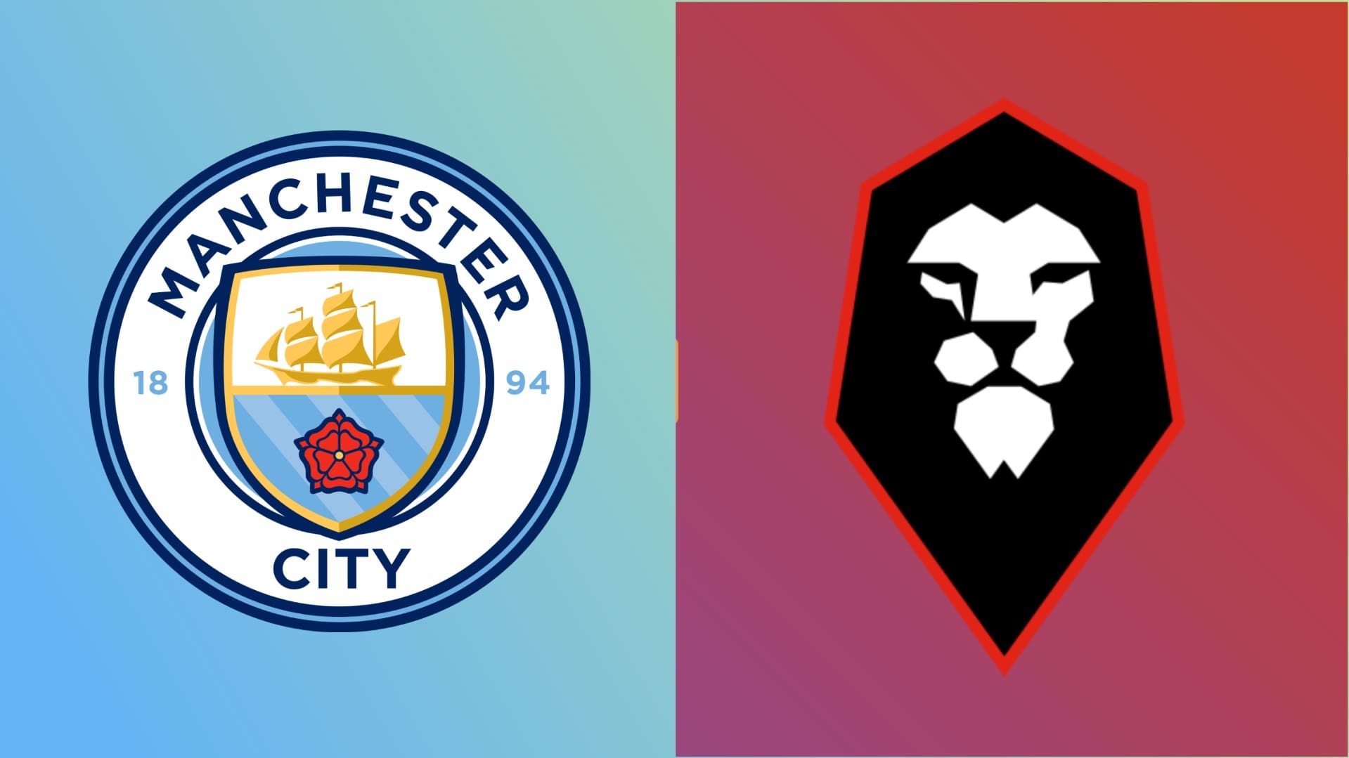 The badges of Manchester City and Salford