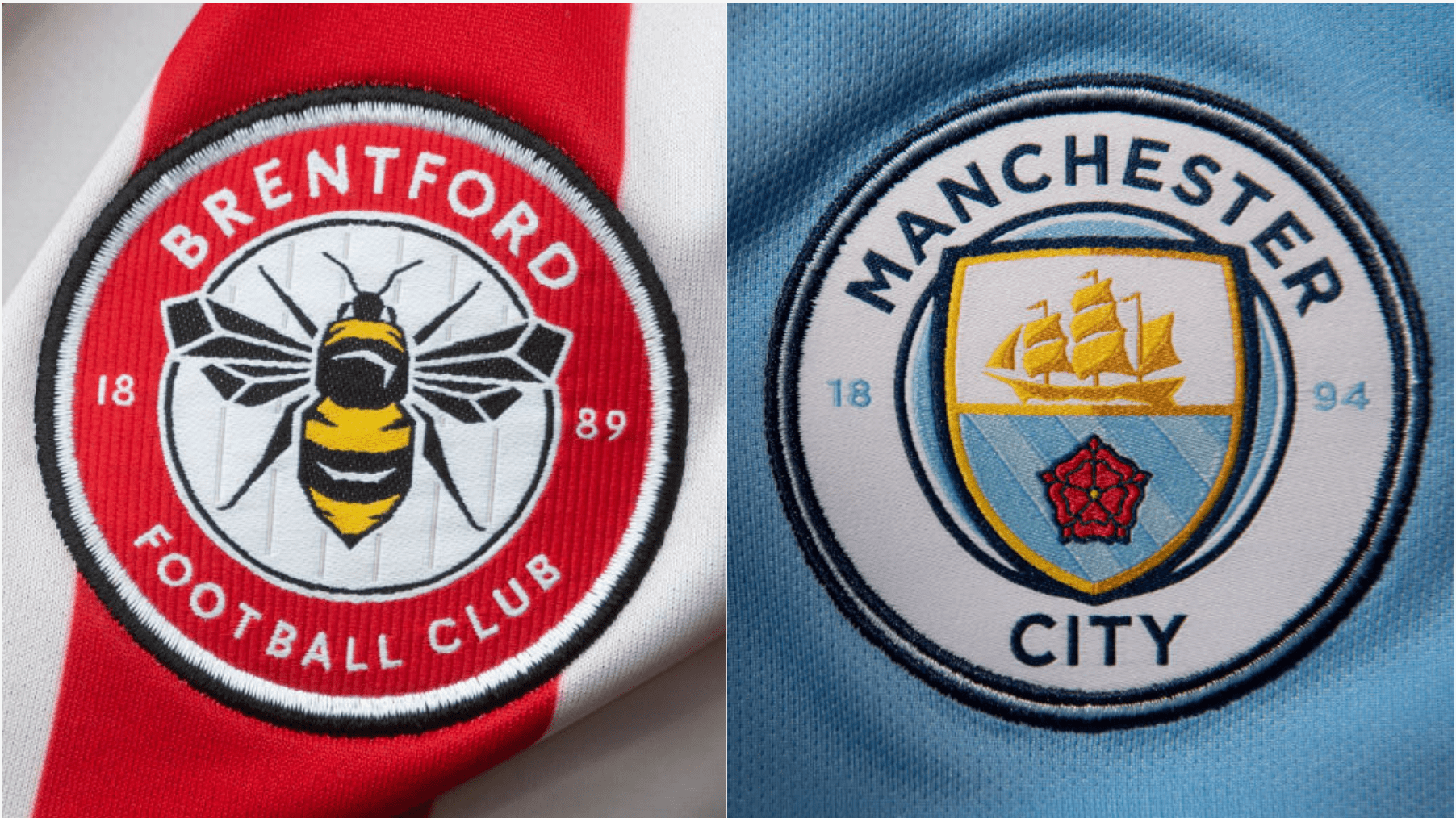 Brentford Man City badges