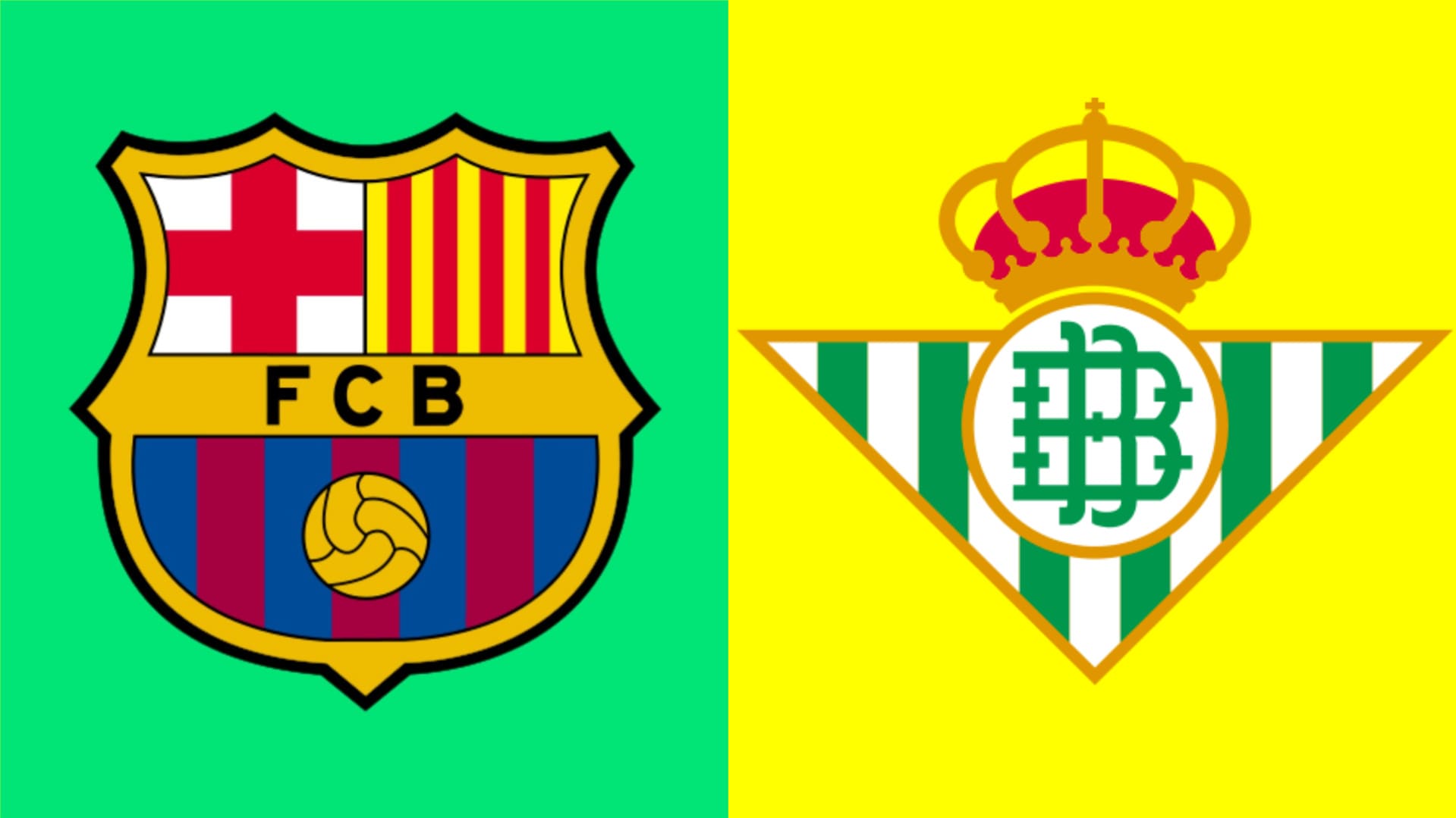 Barcelona and Real Betis badges